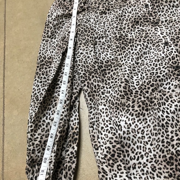 Mango Leopard Print Puff Sleeve Blouse - Picture 10 of 10